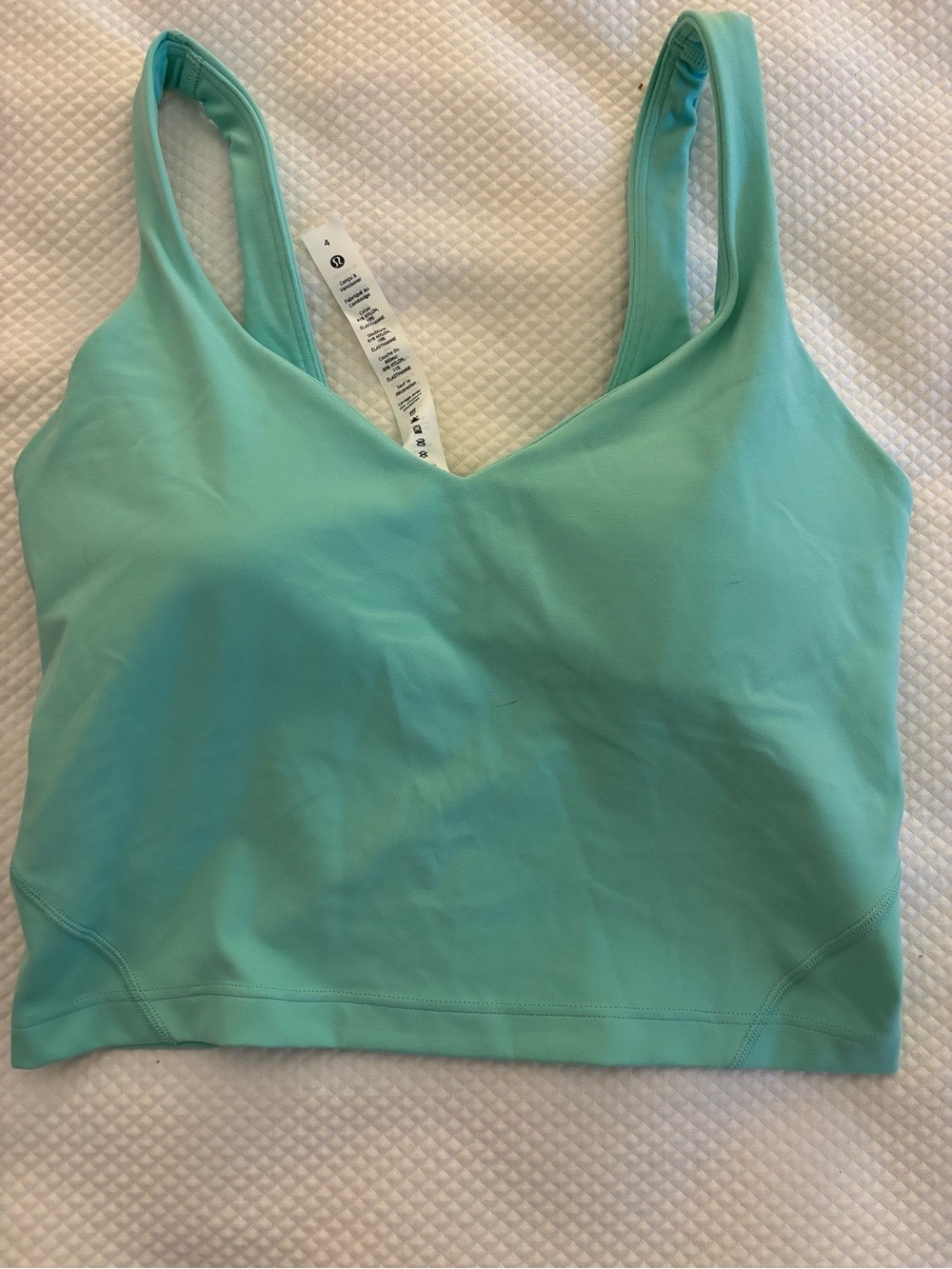 lululemon Mint Green Longline Sports Bralette